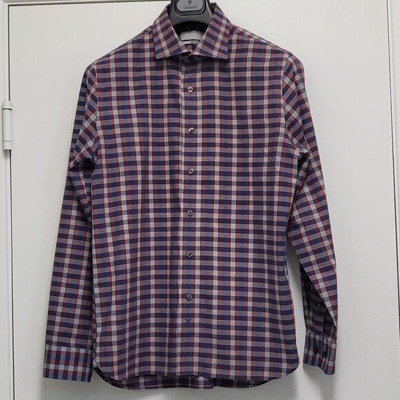 Hickey Freeman Shirt Mens Size Medium Button Up Long Sleeve 120 Years Check - Picture 1 of 16